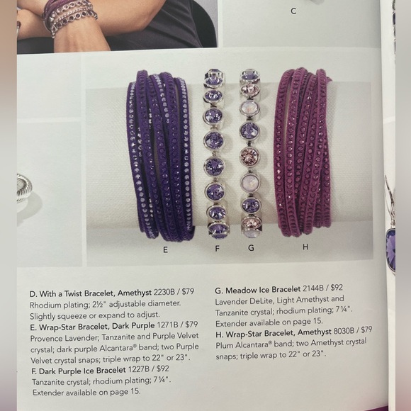 Swarovski Touchstone Dark Purple Tanzanite Ice Bracelet - Picture 6 of 6